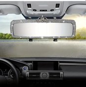 Resim Dashanshop Beyaz Ultra İnce Kristal Kaplama Oto Makyaj Aynası - Şık, Dayanıklı Abs Plastik, Güneşlik Tasarım 