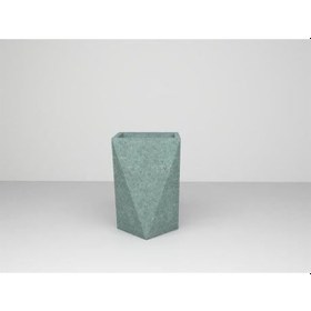 Resim Nuano Consept Prizma Serisi Köşeli Saksı Yeşil 50x100 
