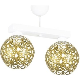 Resim Selçuklu Top Motif Yıldız Ferforje Model Retro Plafonyer Avize V 