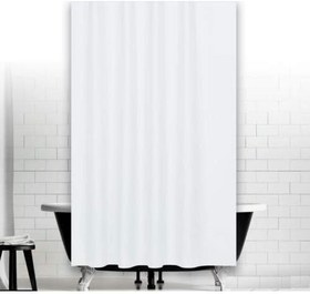 Resim SudoCheap Zethome Jackline Banyo Duş Perdesi 0010 Beyaz Çift Kanat 2X120x200 