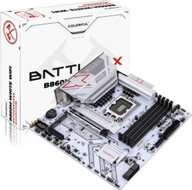 Resim Colorful BATTLE-AX B860M-WHITE WIFI V20 DDR5 7600Mhz mATX Gaming (Oyuncu) Anakart 