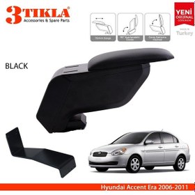 Resim Hyundai Accent Era 2006-2012 Delmesiz Çelik Ayaklı Siyah Kolçak Kol Dayama 