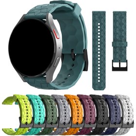 Resim Samsung Galaxy Watch & Garmin Venu için Çok Renkli Silikon Saat Kayışı, 20mm & 22mm Boyutlar - Ayarlanabilir, Altıgen Desen, Model 3, 4, 5, 6, Forerunner, GTS, GTR, Mini, BIP ve Daha Fazlası ile Uyumlu 