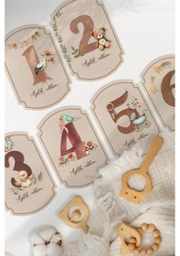 Resim Bebek Anı Kartları, 22 Adet En Özel Anlar İçin Anı Kartı / Fotoğraf Figür, Özel Tasarım Saklama Kutu Dijital Baskı 