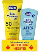 Resim Nessiworld Chicco Baby Moments Sun Güneş Kremi Spf 50+ 75 ml + After Sun Hediye 