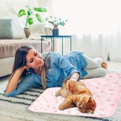 Resim Köpekler ve Kediler için Soğutma Matı Buz Soğutma Matı, Taşınabilir & Yıkanabilir Evcil Hayvanlar İçin Soğutma Battaniyesi, Yazlık Araba Oturakları, Yataklar, Kafes Kulübesi için Premium Evcil Hayvanlar Serinletici Ped, Kapalı Alanlarda Kullanılan Kediler için Serin Uyku Yatağı, Yazlık Evcil Hayvanlar İçin Serinletici Ped 