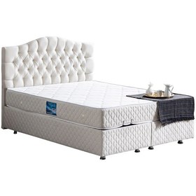 Resim Setaymobilya Baza, Zümrüt Krem Çift Kişilik Baza + Başlık + Orthosoft Yatak 