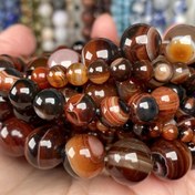Resim 4-12Mm Rüyayı Şekillendiren Çizgili Ağıt Yuvarlak Boncuklar, DIY Takı Yapımı İçin, Bilezikler, Kolyeler ve Aksesuar Komponentleri Dahil. 