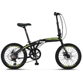 Resim Ümit 2037 Foldıng-2d Katlanır Bisiklet 20 Jant 6 Vites Black Antracite Gold Çok Renkli 