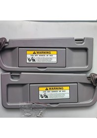 Resim Xuweiwei Dark Gray Butt Assembly Sun Visörler Sol Ve Sağ Sürücü Ve Yolcu Tarafı 2006-2011 Honda Civic Kevik Yedek 