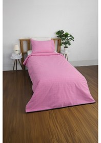 Resim Vega Pamuklu Ranforce Tek Kişilik Nevresim Seti - Pembe 