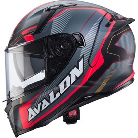 Resim Caberg AVALON X OPTIC KIRMIZI GRİ MOTOSİKLET KASK 