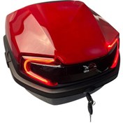 Resim GİZA MOTOR IŞIKLI- SIRT DAYAMALI MOTOSİKLET ÇANTASI METALİK BORDO 