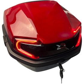 Resim GİZA MOTOR IŞIKLI- SIRT DAYAMALI MOTOSİKLET ÇANTASI METALİK BORDO 