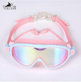 Resim Yuelang Yeni Geniş Açı Anti -Sis Uv Çocuk Yüzücü Gözlüğü Pembe Beyaz 