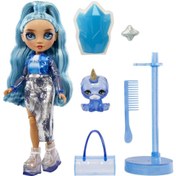 Resim Nessiworld Rainbow High Skyler Parlak Slime ve Evcil Hayvan Serisi Bebeği 