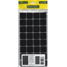Resim Pacific 6025 Bl Yapışkanlı Keçe 25 mm x 25 mm Siyah 