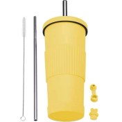 Resim Dilele Paslanmaz Çelik Inci Süt Çay Bardağı/pipet Yalıtım Bardağı, DL068 (Yurt Dışından) 