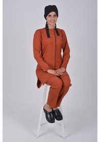 Resim Kiremit Soft Likra Hemşire Doktor Tesettür Alt Üst Takım Üniforma 