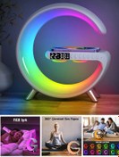 Resim Ally 15w Kablosuz Şarj Standlı Bluetooth Hoparlör Rgb Gece Lambası Beyaz 