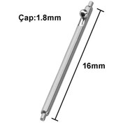 Resim Koodmax 50 Adet Paslanmaz Çelik Yaylı Otomatik Boynuzlu Kol Saati Kordon Pimi Susta - 1.8mm 16mm 