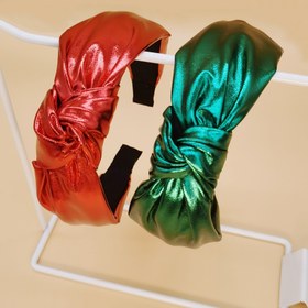 Resim Boho Tarzı Kızların Baş Bandı, Karışık Renkli Gradyan Kırmızı ve Yeşil, Polyester Örgü Kumaş, Tüm Mevsimler İçin Moda Saç Aksesuarı, Günlük ve Rahat Giyim İçin Mükemmel, Noel, Sevgililer Günü, Bahar Festivali İçin Mükemmel 