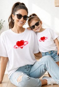 Resim genosha Anne Kız 100% Pamuk T-shirt Mama Mini Mother Daughter TEKLİ FİYAT 