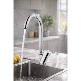 Resim Sardıcı Mutfak Bataryası 360 Derece Oynar Başlıklı Eviye Bataryası Mutfak Musluğu 