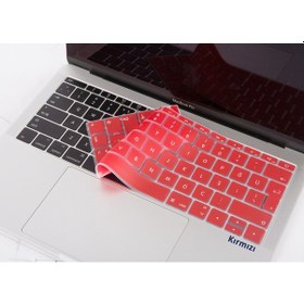 Resim Laptop Apple Uyumlu MacBook Pro Klavye Koruyucu Türkçe Q 12inç A1534 - 13inç A1708 İle Kırmızı 