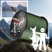 Resim 500m Süper Güçlü Balıkçılık Hattı, 8-Strand Multifilament PE Anti-abrasion BraidedLine, 12.5 26 32 40 58 80LB Pürüzsüz Uzun Atış İçin 