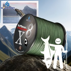 Resim 500m Süper Güçlü Balıkçılık Hattı, 8-Strand Multifilament PE Anti-abrasion BraidedLine, 12.5 26 32 40 58 80LB Pürüzsüz Uzun Atış İçin 