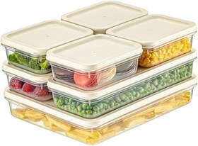 Resim Orret Home 4 Adet Buzdolabı Organizeri - PP Plastik Şeffaf ve Ayarlanabilir Saklama Kabı, Gıdaları Taze Tutan Fresh Box, Çok Amaçlı,Mikrodalga ve Bulaşık Makinesi Uyumlu (Beyaz, 2600 Ml) 