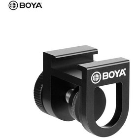 Resim Suofeng Boya By-c12 Cep Telefonu Mikrofonu İçin Alüminyum Soğuk Ayaklı Tutucu - Vlog, Canlı Yayın Ve Video Kaydı İçin Uyumlu 