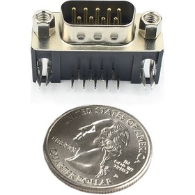 Resim Db9 90 Derece Erkek Bağlantı Konnektörü Dsub 9 Pin Pcb Montaj Tip Rs232 Rs485 Data Bağlantı Soketi 