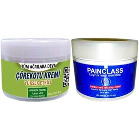 Resim Çörek Otu Kremi Büyük Boy İçin Krem 150 Ml Krem + Painclass 100 Ml Kuyruk Yağı Kremi / Kas Diz Dirsek Sırt Bel İskelet na Masaj Seti 