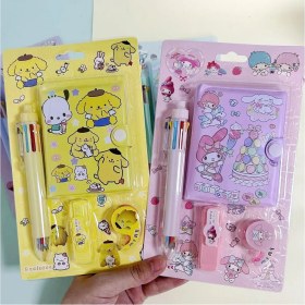 Resim Sevimli 4'lü Kırtasiye Seti, Renkli ve Eğlenceli Tasarım 