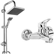 Resim Sardıcı 2'li Set Mix Banyo Bataryası Robot Yağmurlama Tepe Duş Seti 