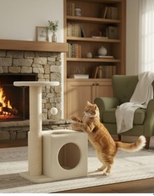 Resim Reyo Pet Dekoratif Kedi Tırmalama Ve Oyun Evi 