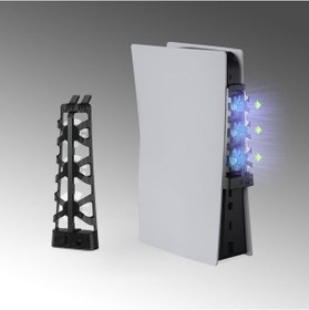 Resim Tp5-1523 Ps5 İçin Led Işıklı Hız Ayarlı Soğutma Fanı Siyah 