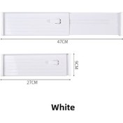 Resim Yifomall Genişletilebilir Dolap Çekmecesi Bölücü, Giyim Çorap Organizatörü, Esnek Kombinasyonlı Beyaz Depolama Ayırıcısı Diğer 