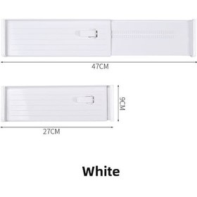 Resim Yaozixa Genişletilebilir Dolap Çekmecesi Bölücü, Giyim Çorap Depolama Organizatörü, Serbest Kombinasyonlu Beyaz Bölme Aracı Diğer 