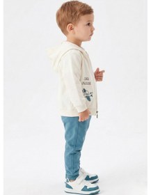 Resim Toontoy Kids Toontoy Erkek Çocuk 3'lü Eşofman Takımı Uzun Kollu Bisiklet Yaka Nakışlı T-shirt - Kapüşonlu Fermuarlı Hırka- Beli Paçası Lastikli Eşofman Altı 25052 Mavi 