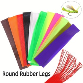 Resim 1 adet 30cm/11.81 inç uzun silikon etek - Yumuşak sivrisinek alabalık balıkçılık ayakları kaymaz kauçuk tabanlı, jig yalancı bağlama ve balıkçılık aksesuarları için canlı renk karışımı, balıkçılık eteği, alabalık balıkçılığı ekipmanı, dayanıklı silikon malzeme 