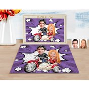 Resim Bk Gift Kişiye Özel Sevgililer Karikatürlü 1000 Parça Profesyonel Puzzle-12 