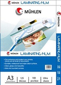Resim Mühlen A3-125 A3 Boyutlu 125 Mikron 100 Adet Laminasyon PVC Filmi 