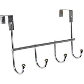 Resim Metal Kapı Arkası Askılık 4 Kancalı Metal Askılık Krom 