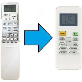 Resim Toshiba Wh-ta04ne Klima Kumandası-resimde Sağdaki Gönderilir 