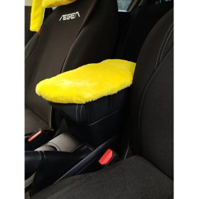 Resim Yumuşak Peluş Kol Dayama Kolçak Minderi Sarı 