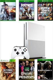 Resim Microsoft XBOX One S 500 Gb - Yenilenmiş Cihaz 6 Ay Garantili - GTA 5 Dahil 10 Dijital Oyun Hediye 