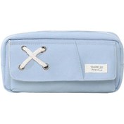 Resim Ganzhoushop Kalem Kutusu Büyük Kapasiteli Kalem Kalem Çantası Kese Elde Taşınabilir Sanat Çantası Ofis Kolej Okul Düzenleyici, Gök Mavisi 